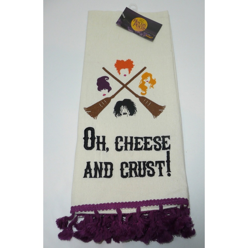 Hocus Pocus Dish Towel Oh Cheese And Crust Halloween Disney Sanderson Sisters